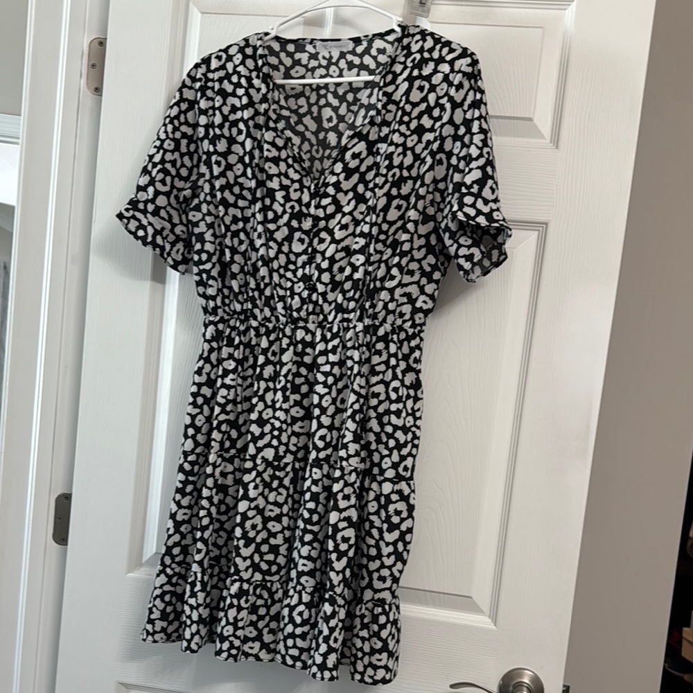 Stylish Black and White Women's Dress